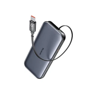 Mcdodo MC-5920 10000mAh 45W LED Ekranlı Dahili Geri Çekilebilir Kablolu Powerbank - Görsel 1