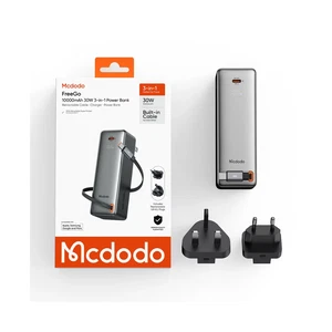 Mcdodo MC-3181 10000mAh 30W 3'ü 1 Arada LED Ekranlı Powerbank Siyah - Görsel 17
