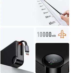 Mcdodo MC-3870 10000mAh 30w A+c Dijital Göstergeli Powerbank (Dahili Type-c Geri Çekilebilir Kablo) - Görsel 7