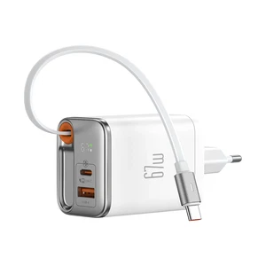 Mcdodo CH-4103 Freego 67w GaN Hızlı   Dahili Geri Sarılabilir Type-c Kablolu Şarj Cihazı Beyaz - Görsel 11