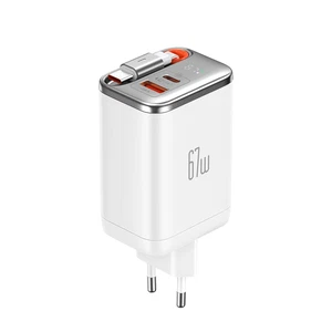Mcdodo CH-4103 Freego 67w GaN Hızlı   Dahili Geri Sarılabilir Type-c Kablolu Şarj Cihazı Beyaz - Görsel 12