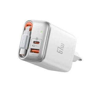 Mcdodo CH-4103 Freego 67w GaN Hızlı   Dahili Geri Sarılabilir Type-c Kablolu Şarj Cihazı Beyaz - Görsel 10