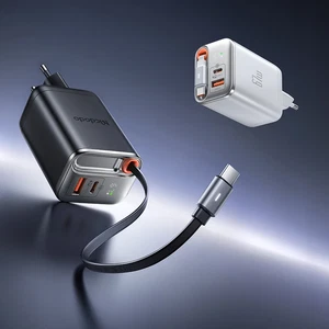 Mcdodo CH-4103 Freego 67w GaN Hızlı   Dahili Geri Sarılabilir Type-c Kablolu Şarj Cihazı Beyaz - Görsel 3