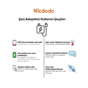 Mcdodo CH-4391 GaN Serisi 45w Type-c Mini GaN Hızlı Şarj Cihazı - Görsel 11