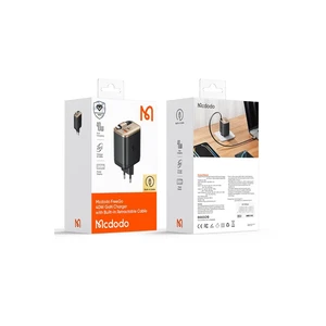 Mcdodo CH-4280 Freego 40w GaN Dahili Geri Sarılabilir Type-c Kablolu Hızlı Şarj Cihazı Titanyum - Görsel 9
