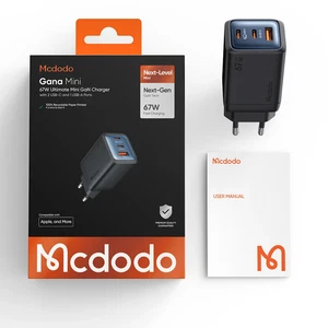 Mcdodo CH-0970 GaN Serisi 67w 2c1a Mini GaN Şarj Cihazı eu Plug – Siyah - Görsel 9