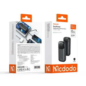 Mcdodo MC-8530 20000mAh 22.5W PD & QC Hızlı Şarj Dijital Göstergeli Çoklu Kablolu Powerbank(Type-c / Lightning/Usb-A)) - Görsel 8