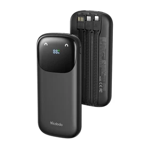 Mcdodo MC-8520 10000mAh 22.5W PD & QC Hızlı Şarj Dahili Kablolu Powerbank Siyah (Type-c/Lightning/Usb-A) - Görsel 5