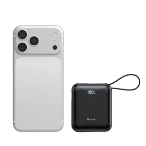 Mcdodo MC-8620 10000mAh 22.5W PD Hızlı Şarj Dahili Kablolu Powerbank Siyah (Type-c / Lightning) - Görsel 6