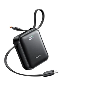 Mcdodo MC-8620 10000mAh 22.5W PD Hızlı Şarj Dahili Kablolu Powerbank Siyah (Type-c / Lightning) - Görsel 3