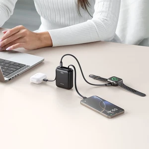 Mcdodo MC-8620 10000mAh 22.5W PD Hızlı Şarj Dahili Kablolu Powerbank Siyah (Type-c / Lightning) - Görsel 5