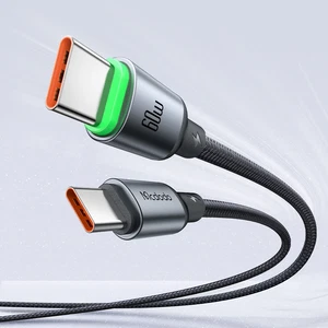 Mcdodo CA-6872 Type-c Type-c 60W PD Hızlı ŞarjE-Marker Çipli Easy Series Örgü Kablo Siyah 3m - Görsel 2