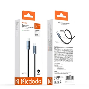 Mcdodo CA-7080 Cab Luma Serisi Type-c Type-c 240W Ultra İnce Hızlı Şarj Kablosu Siyah 1.2m - Görsel 8