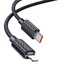 Mcdodo CA-3660 Crystal Serisi Type-c  to Lightning 36W PD Hızlı Şarj ve Veri Aktarım Örgü Kablo Siyah 1.2m - Görsel 2