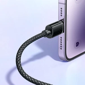 Mcdodo CA-3660 Crystal Serisi Type-c  to Lightning 36W PD Hızlı Şarj ve Veri Aktarım Örgü Kablo Siyah 1.2m - Görsel 4