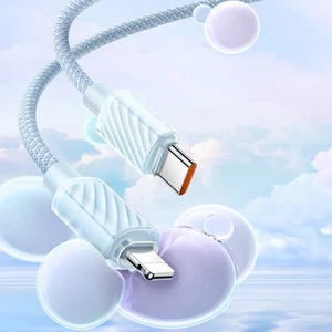 Mcdodo CA-3661 Crystal Serisi Type-c to Lightning 36W PD Hızlı Şarj ve Veri Aktarım Örgü Kablo Mavi 1.2 - Görsel 2
