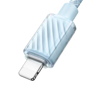 Mcdodo CA-3661 Crystal Serisi Type-c to Lightning 36W PD Hızlı Şarj ve Veri Aktarım Örgü Kablo Mavi 1.2 - Görsel 3