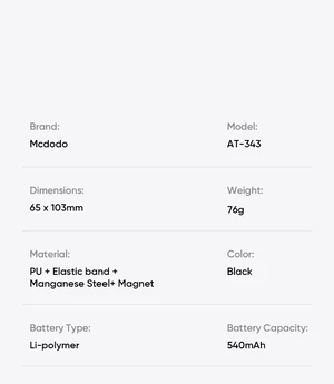 Mcdodo AT-3430 Napa Pro Serisi Manyetik Kartlık Stand ve Find My Konum Uyumlu Cüzdan 3in1 Siyah - Görsel 8
