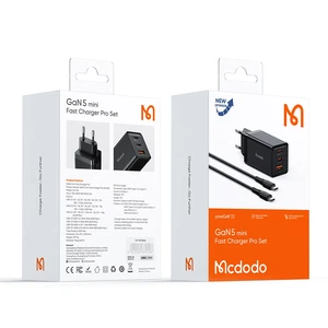 Mcdodo CH-1543 67W GaN 5 Pro 2xType-C + 1xUSB Hızlı Şarj Adaptörü ve Type-C to Type-C Şarj Kablosu Siyah - Görsel 14