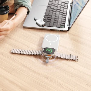 Mcdodo CH-4992 Apple Watch Uyumlu Type-C Manyetik Kablosuz Şarj Cihazı Beyaz - Görsel 5