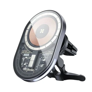 Mcdodo CH-2340 15W Manyetik Kablosuz Araç Şarj Cihazı Şeffaf LED Işıklı - Görsel 1