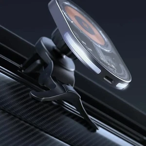 Mcdodo CH-2340 15W Manyetik Kablosuz Araç Şarj Cihazı Şeffaf LED Işıklı - Görsel 10