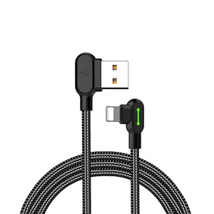Mcdodo CA-4671 Lightning Çift Yönlü LED Örgü Şarj ve Data Kablosu 1.2M Siyah - Görsel 1