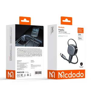 Mcdodo CC-1560 FreeGo Serisi 75W Geri Çekilebilir Kablolu Araç içi Çakmaklık Şarj Cihazı - Görsel 3