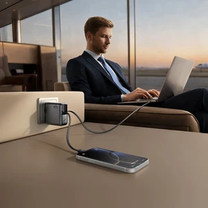 Mcdodo CH-8640 FreeGo Pro 67W Akıllı LED Ekranlı Geri Çekilebilir Kablolu Şarj Adaptörü - Görsel 4
