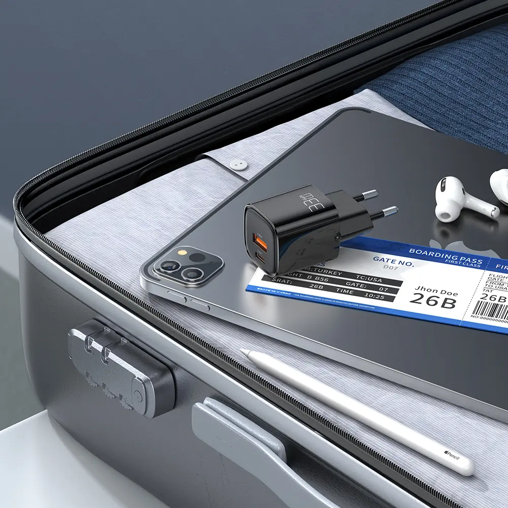 CH-0151 33W Gan Pd 1xUsb 1XType-C Girişli Mini Hızlı Şarj Aleti