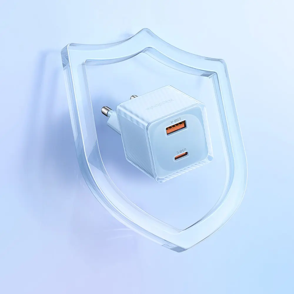 CH-4152 33W GaN PD 1xType-C 1xUSB Girişli Hızlı Şarj Aleti - Mavi