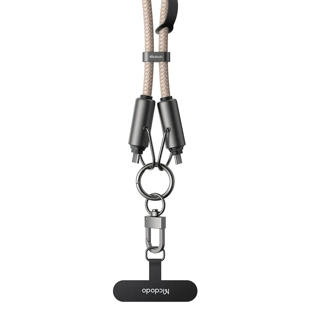 ÇOK İŞLEVLİ ÇAPRAZ BOYUN ASKISI KABLOSU 1.2 M 60 W TYPE-C TO TYPE-C HAKİ