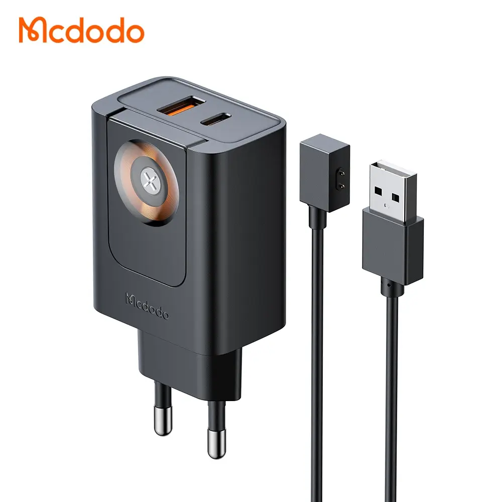 Macloud CH-3700 30W 2'si 1 Arada Kablosuz Apple Watch ve Seyahat Şarj Adaptörü