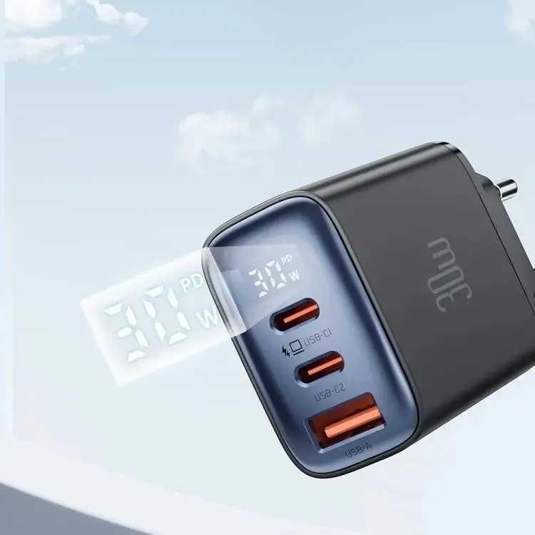 MCDODO CH-2180 30W 2 TYPE-C 1 USB-A GİRİŞLİ DİGİTAL GÖSTERGELİ HIZLI ŞARJ ALETİ- SİYAH - Görsel 3