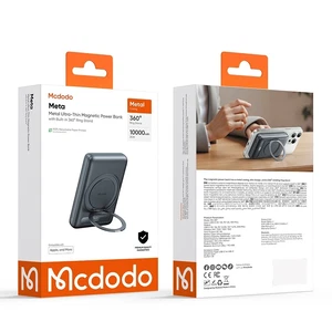 Mcdodo MC-8371 10000mAh - 20w Dahili 360° Halka Standlı Metal Ultra İnce Manyetik Powerbank - Görsel 7