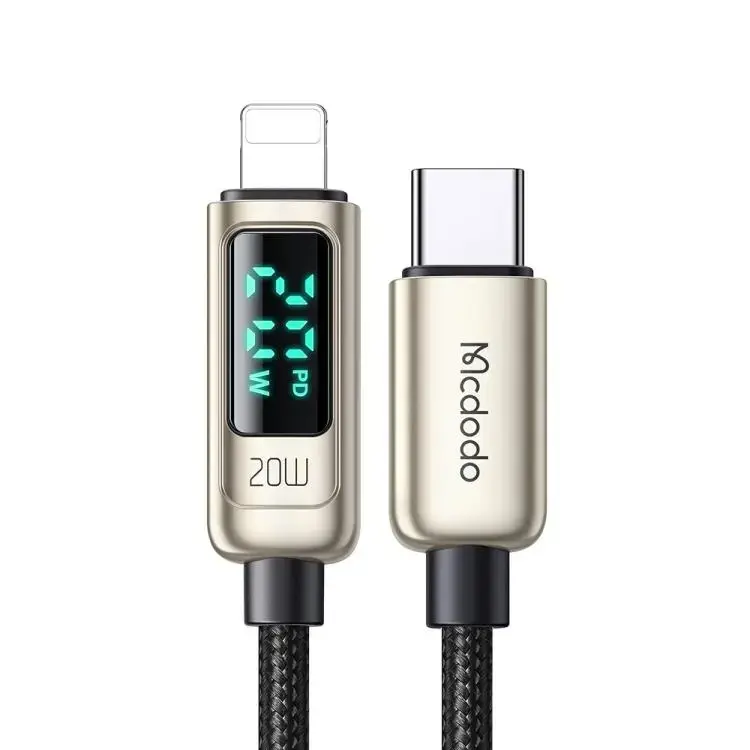 MCDODO CA-8811 20W DİJİTAL GÖSTERGELİ TYPE-C TO LİGHTNİNG PD DATA-ŞARJ KABLOSU 1.2M GÜMÜŞ - Görsel 3