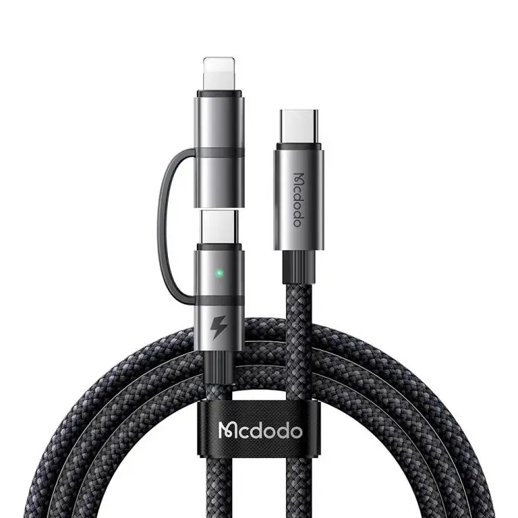 MCDODO CA-0450 LIGHTNING PD 36W - TYPE-C 100W DESTEKLİ2 Sİ BİR ARADA ŞARJ KABLOSU 1.2M - Görsel 2