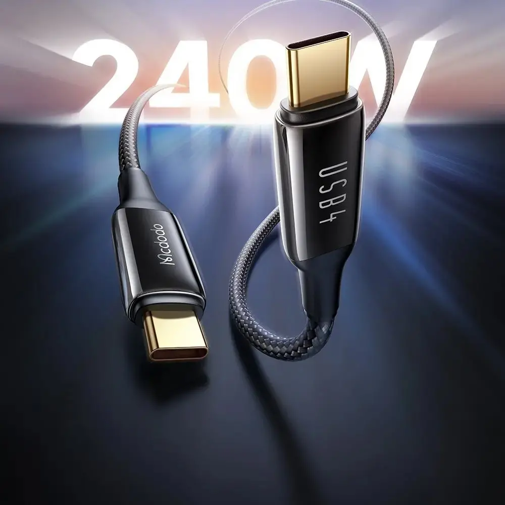 MCDODO CA-2990 240 W USB 4.0 TYPE C TO TYPE C ŞARJ KABLOSU -SİYAH - Görsel 4