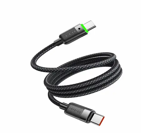 MCDODO CA-2000 60W USB-C TO USB-C MANYETİK SARILABİLİR KABLO - 1.2 M SİYAH - Görsel 1