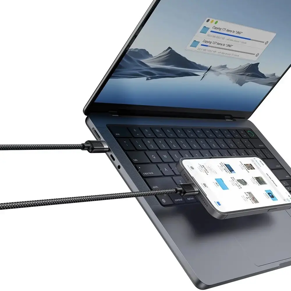 MCDODO CA-2000 60W USB-C TO USB-C MANYETİK SARILABİLİR KABLO - 1.2 M SİYAH - Görsel 6