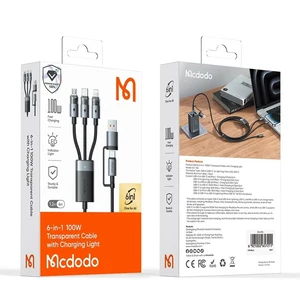 Mcdodo CA-7260 6in1 100w Şeffaf Çoklu Kablo 1.2m - Görsel 5