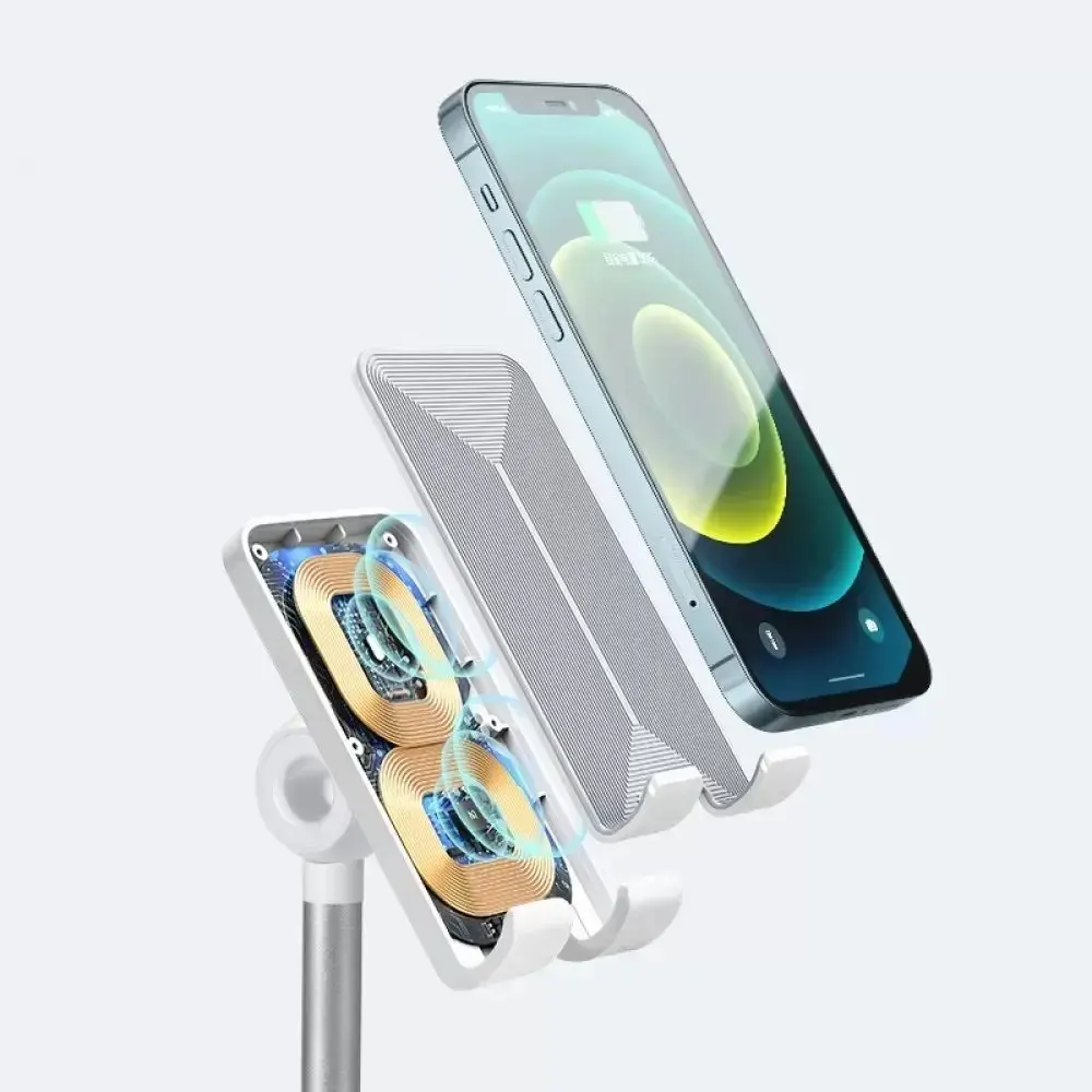 MCDODO CH-0530 2İN1 KABLOSUZ TELEFON VE KULAKLIK ŞARJ STANDI - BEYAZ - Görsel 4