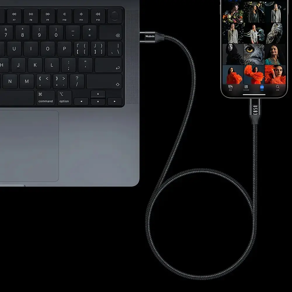 MCDODO CA-7132 TYPE-C TO TYPE-C USB 3 100W DATA AKTARIM VE ŞARJ KABLOSU 1.2 M - SİYAH - Görsel 5