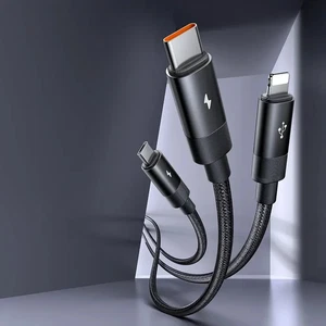Mcdodo CA-5790 3in1 Arada USB-A- Type-c + Lightning + Mikro USB Şarj Ve Veri Aktarım Kablosu 1,2 M - Görsel 2