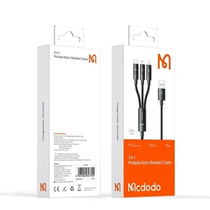 Mcdodo CA-5790 3in1 Arada USB-A- Type-c + Lightning + Mikro USB Şarj Ve Veri Aktarım Kablosu 1,2 M - Görsel 5
