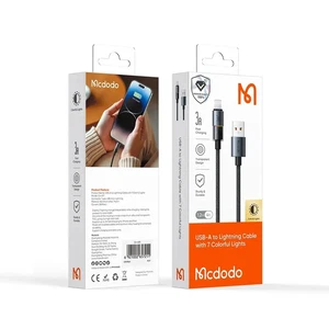 Mcdodo CA-8170 Usb-ATo Lightning 7 Renkli Işıklı 1.2m Kablo - Görsel 4