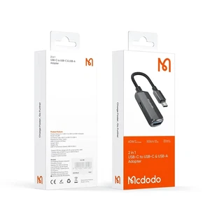 Mcdodo CA-2830 2'si 1 Arada OTG Type-C ve USB-A 3.0 Dönüştürücü Gri - Görsel 5