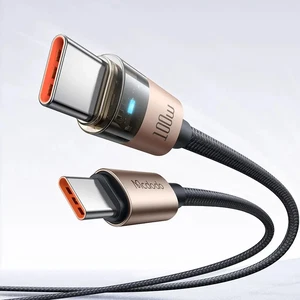 Mcdodo CA-5581 Type-c to Type-c 100w 1.2m Led Işıklı Şeffaf Kablo - Görsel 3