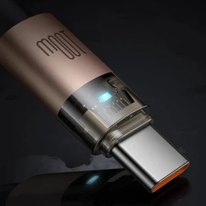 Mcdodo CA-5581 Type-c to Type-c 100w 1.2m Led Işıklı Şeffaf Kablo - Görsel 2