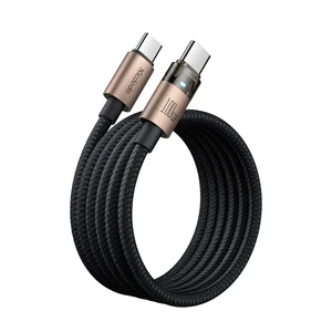Mcdodo CA-5581 Type-c to Type-c 100w 1.2m Led Işıklı Şeffaf Kablo - Görsel 4